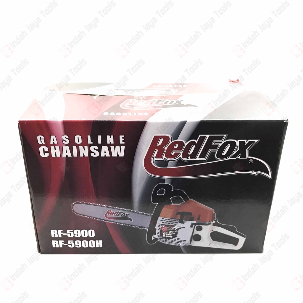 REDFOX RF5900 Mesin ChainSaw 22&quot; 2 Tak Gergaji Potong Pohon Kayu