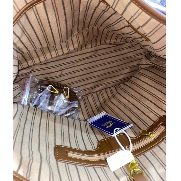 BJ266092 - BIEGE/DARKBROWN - TAS TOTE BAG WANITA SHOULDERBAG FASHION IMPORT MODIS ELEGAN TERMURAH TERLARIS TERBARU BAGSTORE JAKARTA TAS BATAM JT66092 BQ3437
