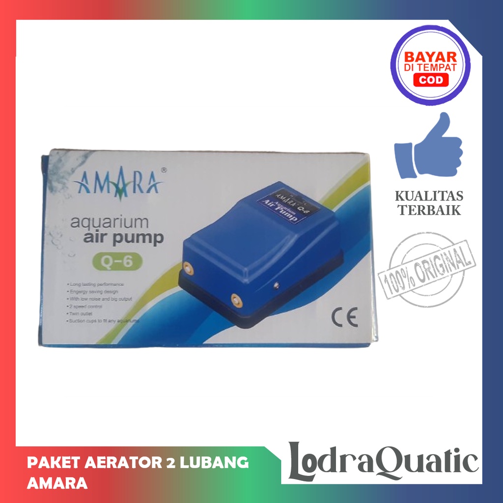 PAKET LENGKAP AERATOR 2 LUBANG AMARA AERATOR AMARA Q6 AMARA BS 410 AMARA 350 AMARA 410 AIRPUMP 2 LUBANG AMARA MESIN GELEMBUNG 2 LUBANG AMARA MESIN AIRATOR 2 LUBANG LENGKAP