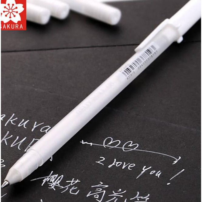 

♢— Sakura Gelly Roll Ink Pen White Set 3 (White Pen) —