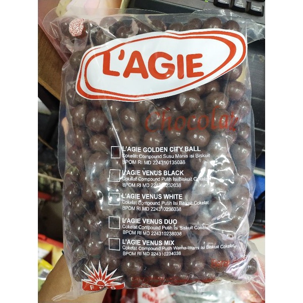 

LAGIE Golden City Chocolate Ball 1KG / Coklat Bulat