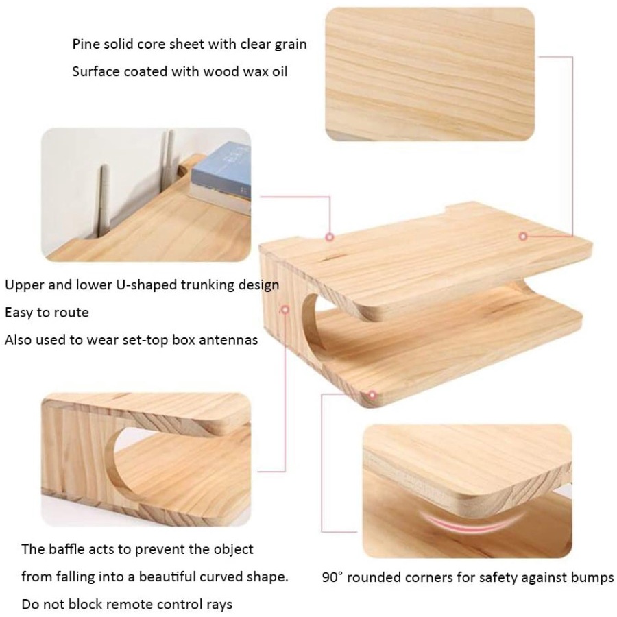 Rak Dinding Wifi Router /Rak Wifi Router Organizer/Rak Dinding Tempat Wifi Router/Rak Set Top Box/ Rak DInding STB kayu Solid