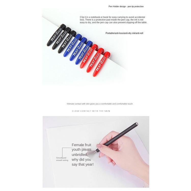 1pc / 0.5mm Refill / Isi Ulang Pulpen Tinta Gel Warna Hitam / Biru Untuk Sekolah / Kantor