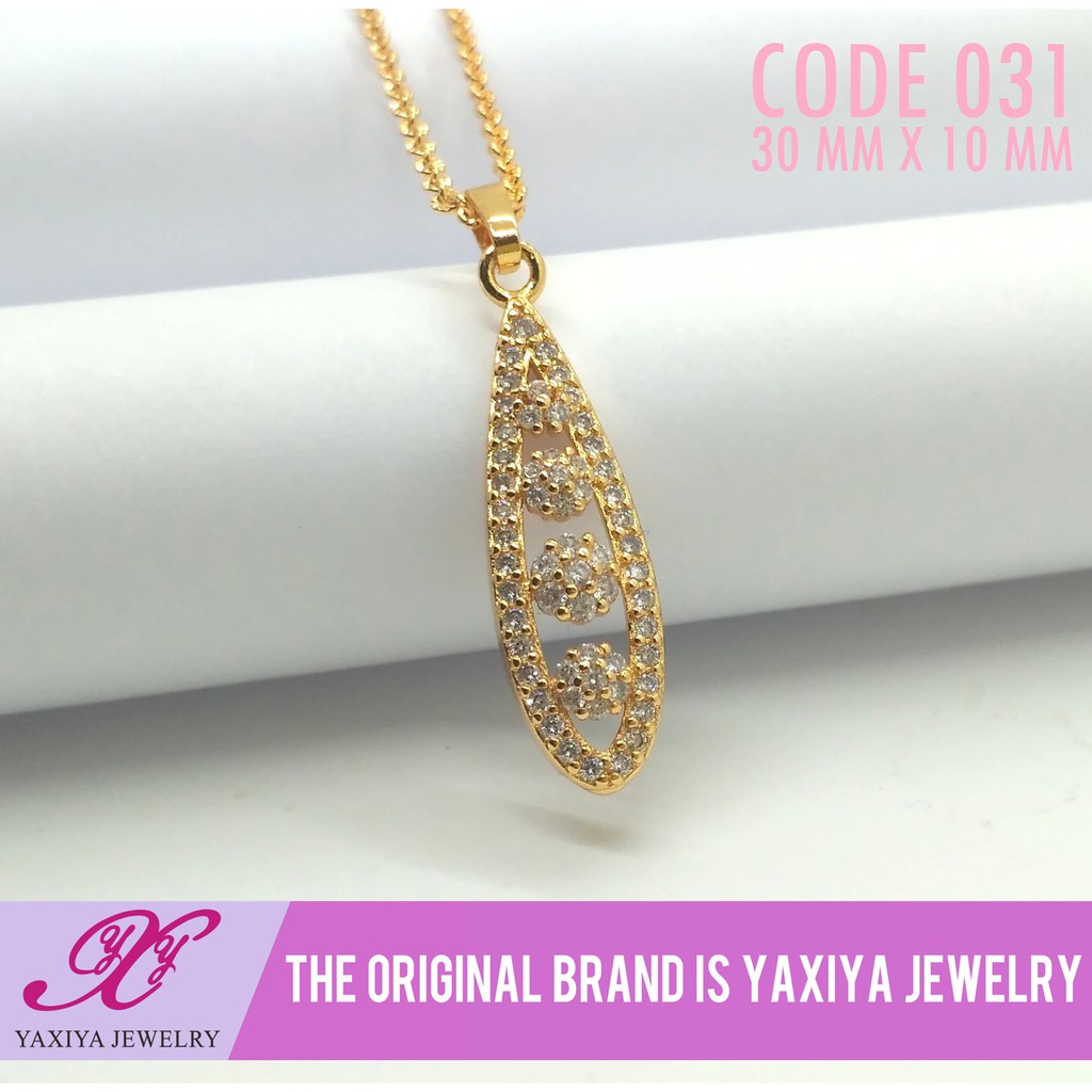 

Liontin Emas Fashion Permata Perhiasan Lapis Emas 18K Yaxiya Jewelry 031