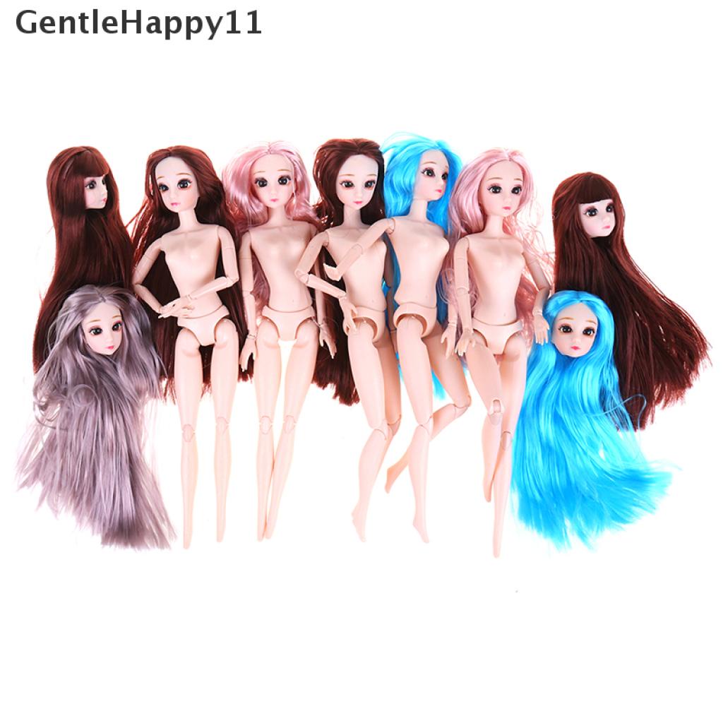 Gentlehappy 30 cm BJD Boneka Cantik Princess Dolls 20joint Moveable Nude Body DIY Hair Doll  Id