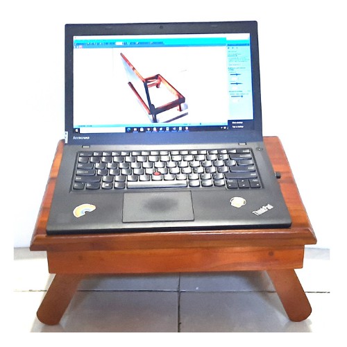 Stand Laptop Meja Lipat Baca Kayu Mahoni Jati S M L Hijrah 124101