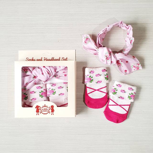 Kaos Kaki Bandana Set Bayi Petite Mimi Premium Quality