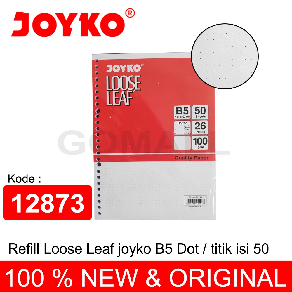 

Refill Loose Leaf Joyko Dot / titik B5 100GSM 50 sheet