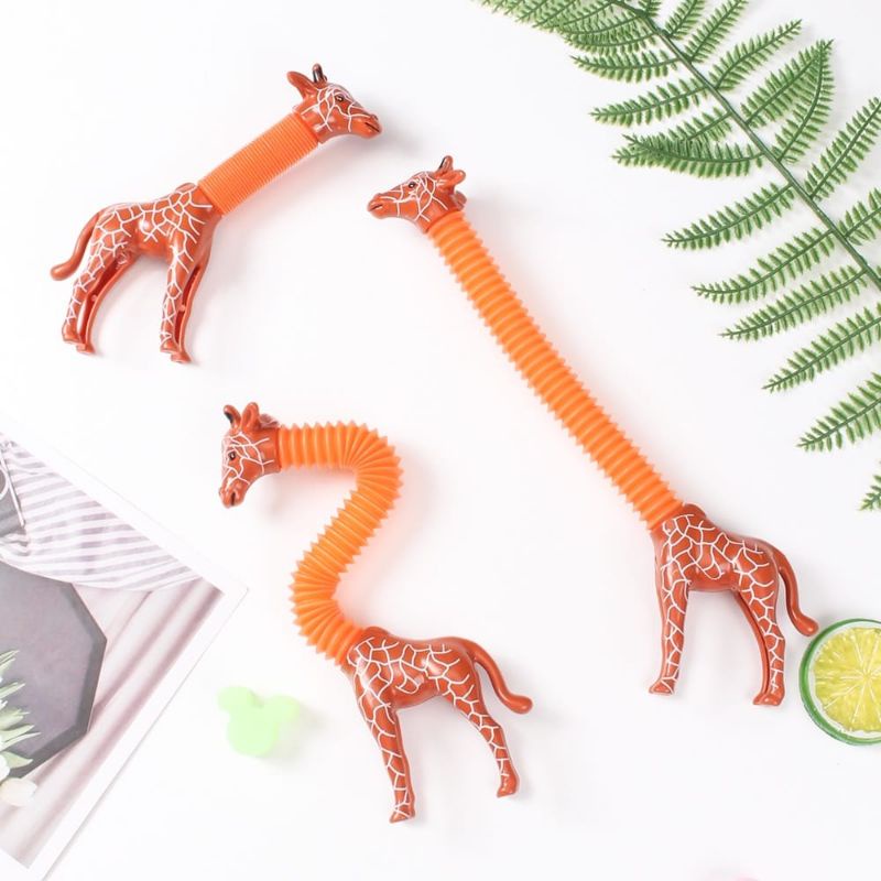boneka mainan anak mainan jerapa pipa LED pop tubes fleksibel