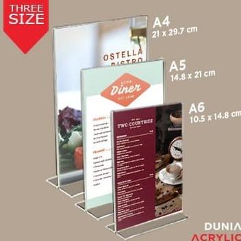 

COD Display Menu a4 / tempat brosur / nomor meja acrylic / akrilik display PROMOKode 2648