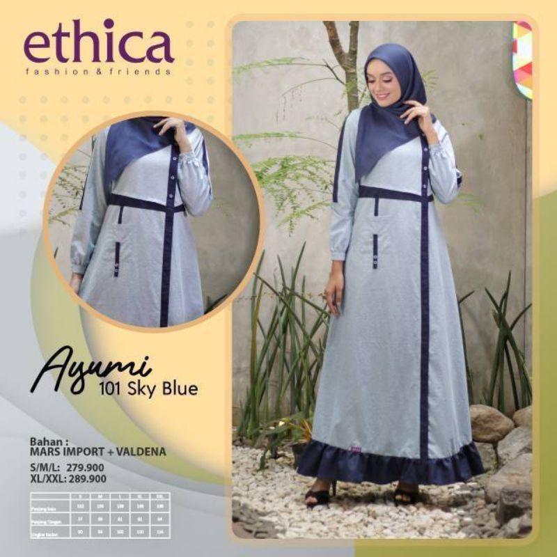 Gamis Ethica 101 Sky Blue