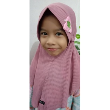 Terbaru hijab plisket anak bergo instan /plisket cantik