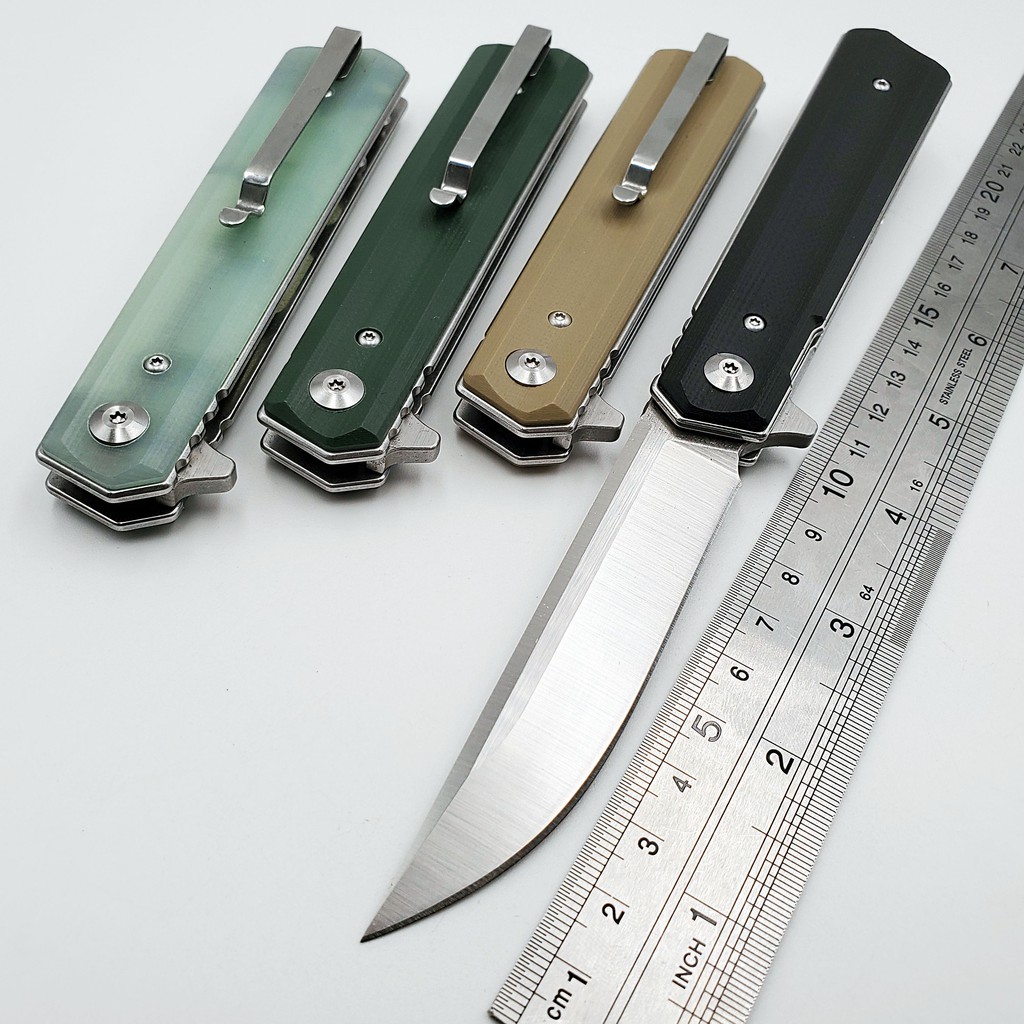 JSSQ Tactical Folding knife 9Cr18Mov Blade G10 Handle Pocket Camping Hunting Survival Knives