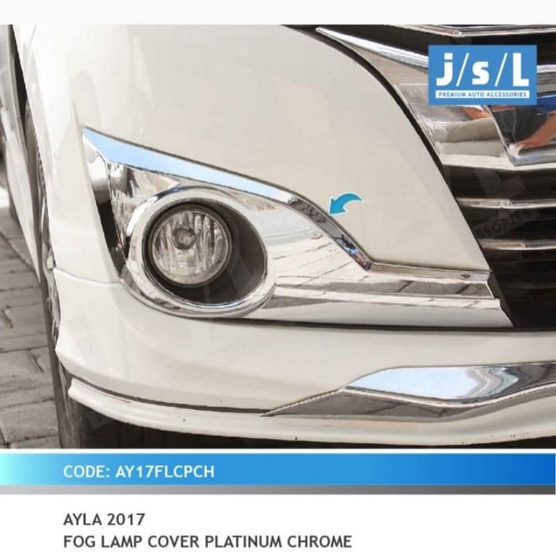 foglamp cover krom ayla 2017 up