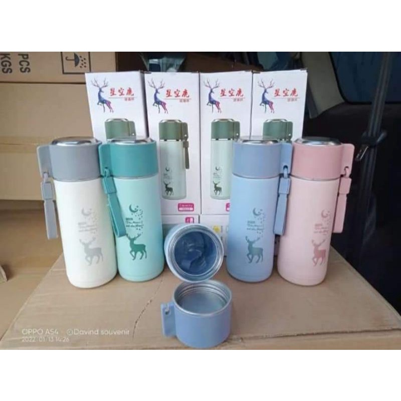 Botol minum kaca rusa 450ml