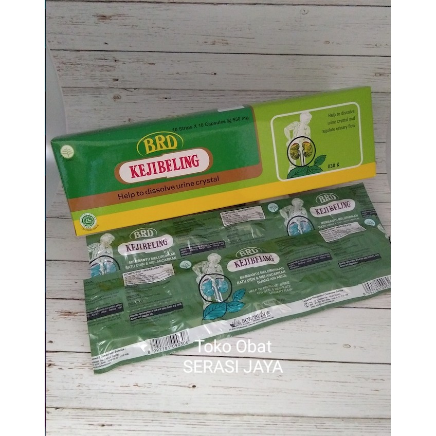 Keji Beling BRD Strip 10Kapsul Lancar Buang Air Kecil Kesehatan Ginjal