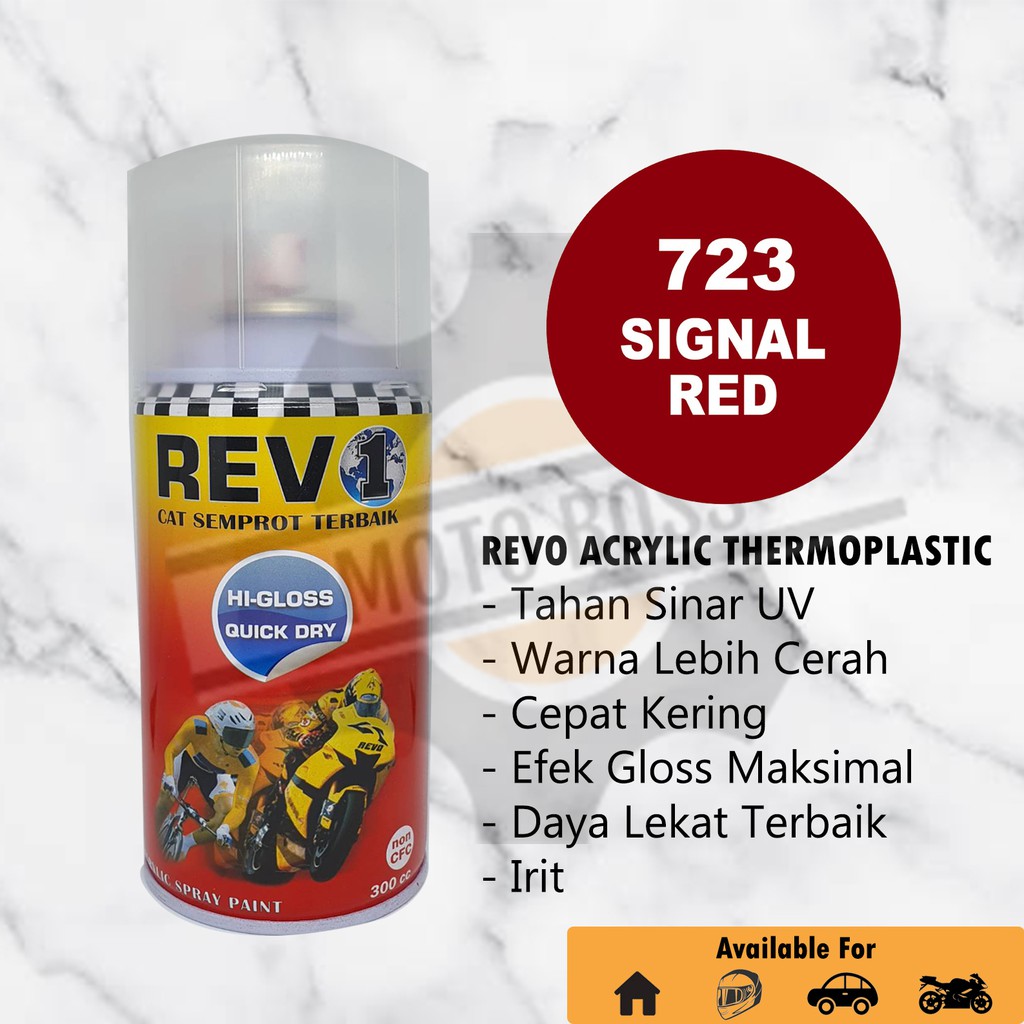 

Cat Semprot Acrylic Revo Signal Red / Merah Terang 723 - Pilok Pilox Akrilik