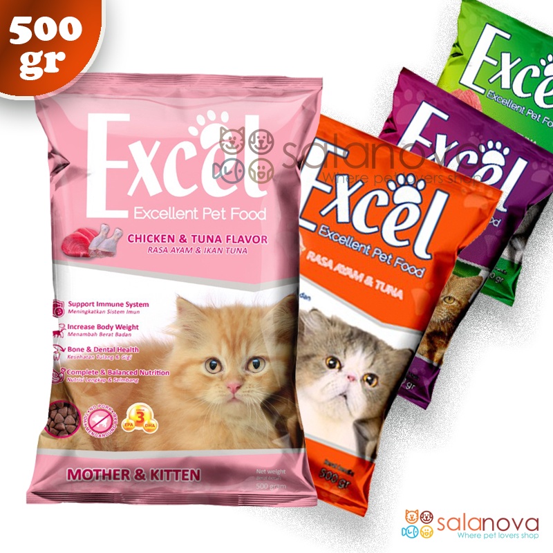 Excel 500gr Makanan Kucing Cat Food Dry