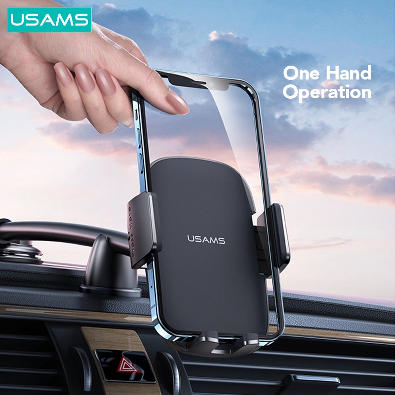 USAMS  Original car holder ZJ065 Universal Car Mount Gravity Stand Phone Holder Dashboard Mobil holder hp motor phone holder Ori