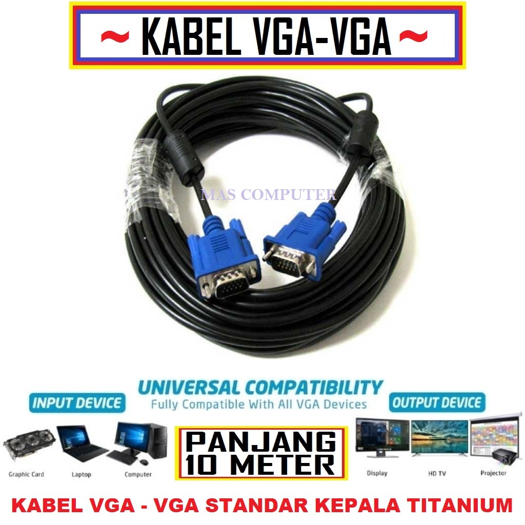 Jual Standar Kabel Vga 10meter Kabel Vga 10meter Kabel Vga To Vga