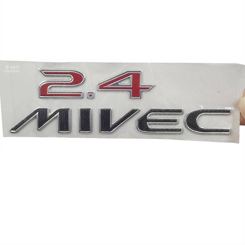 1pc Stiker Emblem Logo MIVEC 2.4 Bahan ABS Untuk Mobil MITSUBISHI MIVEC