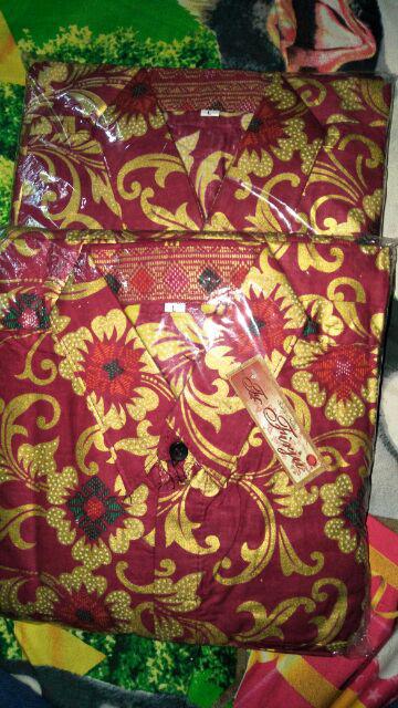 Batik Couple Kanaya Etnic Seroja Klok Kekinian Murah Wanita Tanah Abang Pakaian Kerja Setelan Batik