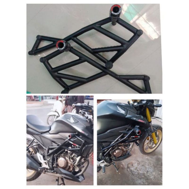 TUBULAR CB 150 NEW TUBULAR CB150R OLD plus jalu agna crasbar pelindung bodi150r