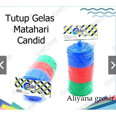 Tutup gelas plastik Matahari 24pcs