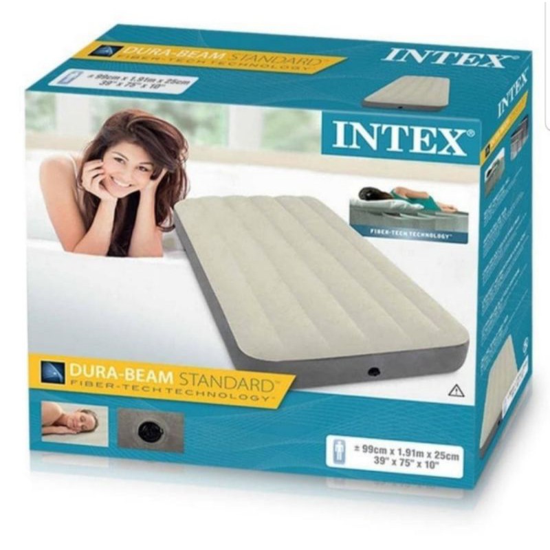 intex kasur angin single portable - intex kasur tidur angin