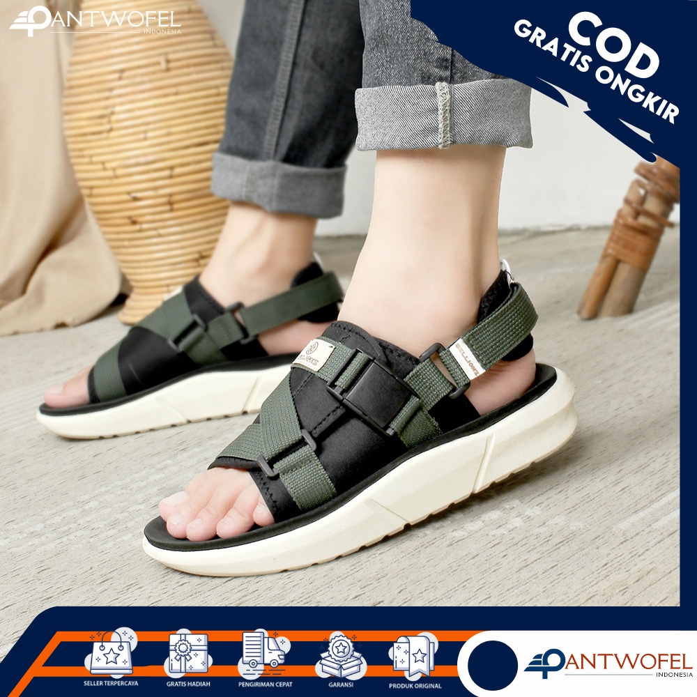 PTW X LEVIRE - Sendal Gunung Kasual Unisex Pria Wanita Ukuran 39 - 43 Kualitas Premium - Sandal Hiking Casual Slipper Flip Flop Karet Santai Nongkrong Hangout Liburan Traveling Main Jalan - Jalan Olahraga Carvil