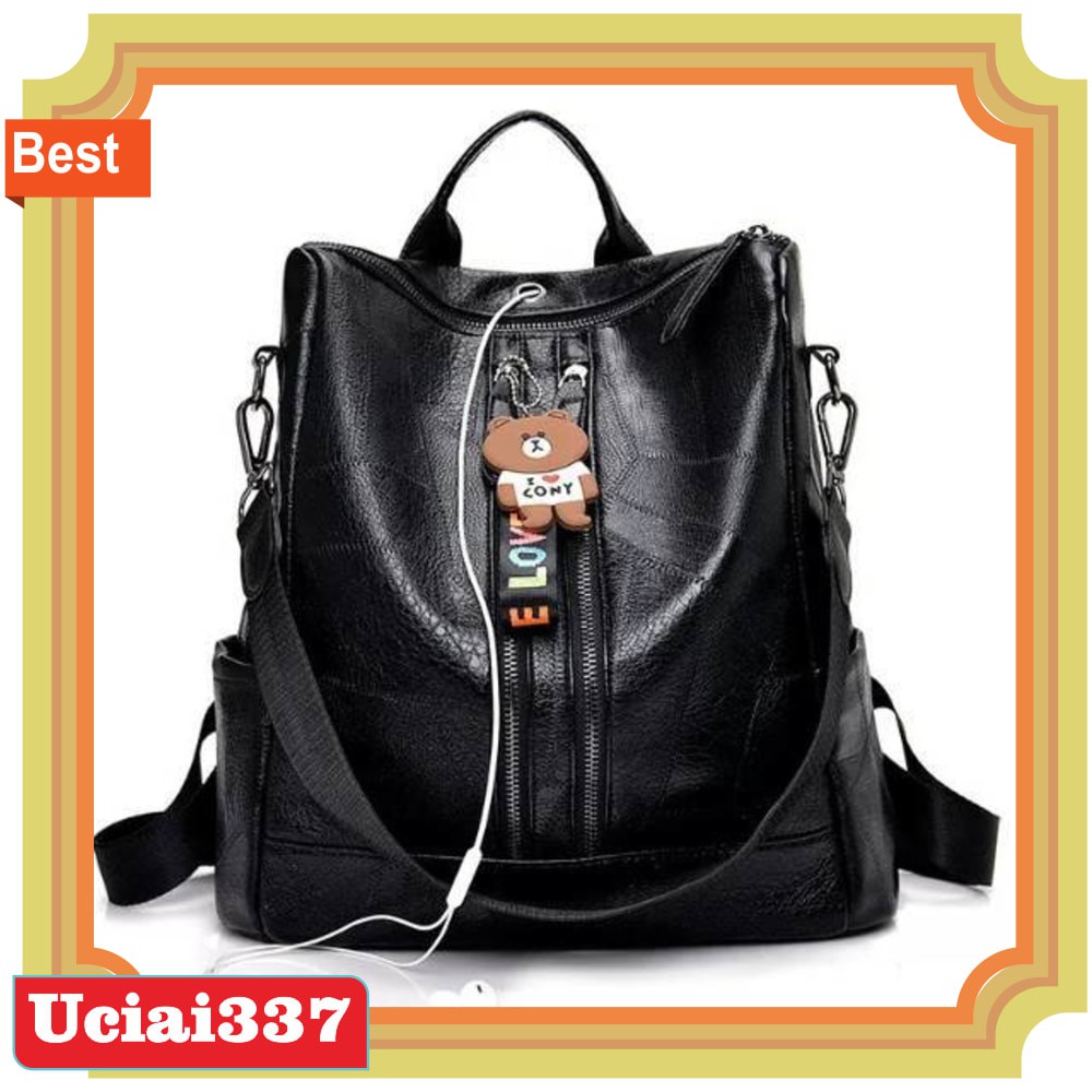 TAS-KEMBALI-SEKOLAH-KULIAH-CEWEK-2021-UCIAI337, Tas Ransel Batam Wanita Cantik Import Dollyn