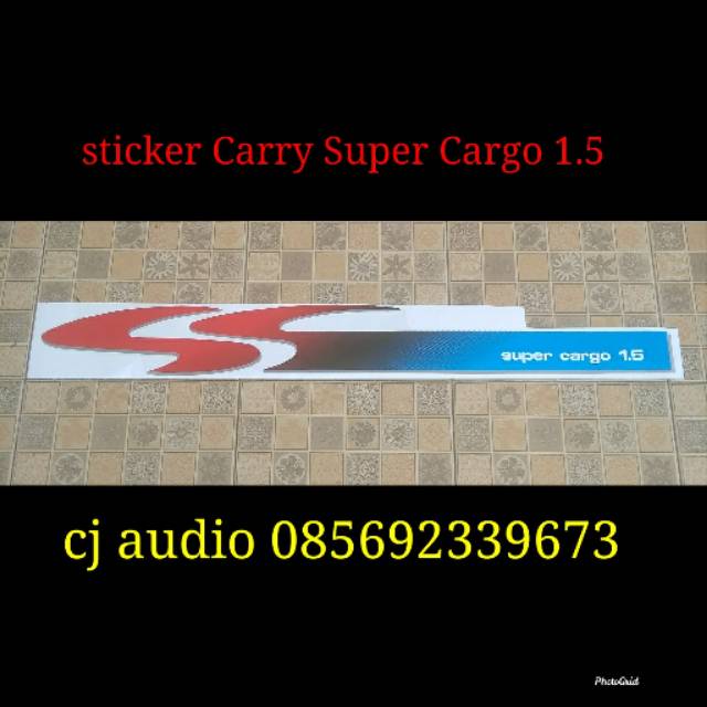 Sticker stiker Mobil tulisan Suzuki Carry super cargo 1.5 pick up Bak