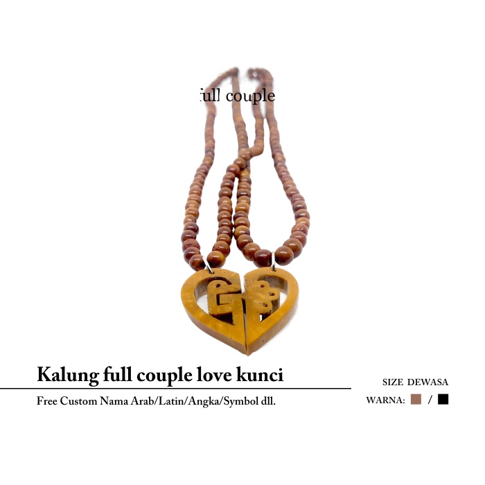 Kalung kaokah couple love kunci pasangan kokka kaukah