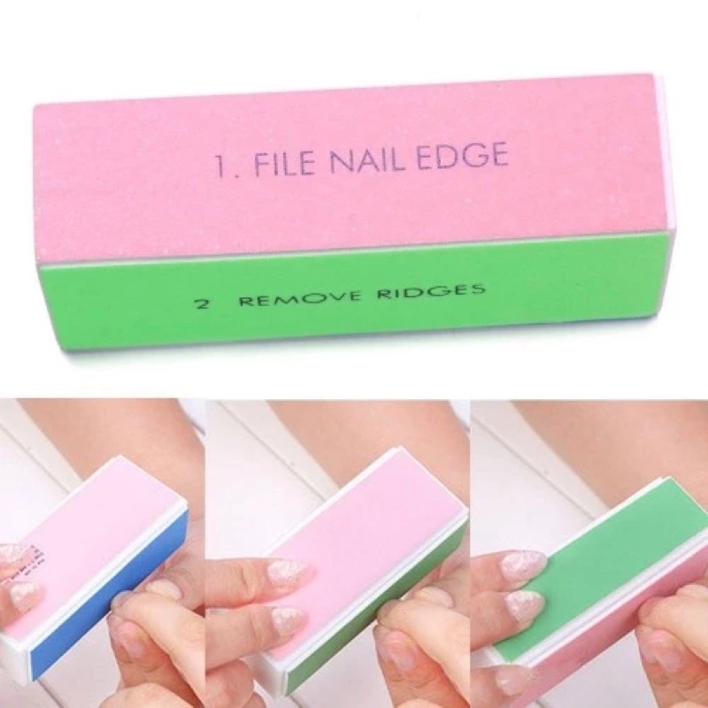 BUFFER PENGILAP KUKU 4 STEP NAIL SHINNER BLOCK BUFFER 4 STEP MANICURE BUFFER KILAP KUKU MENICURE