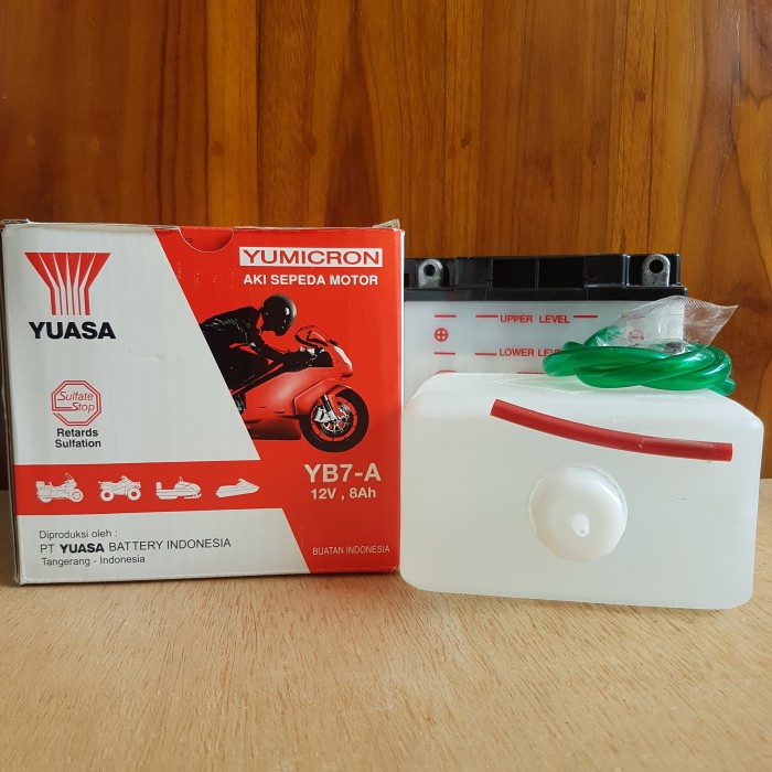 AKI BASAH ACCU YUASA YB7A YB7-A 12V 8AH THUNDER 125