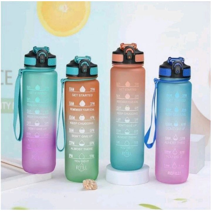 Botol Minum Tritan 1 Liter/ Botol Minum Gradasi Tritan