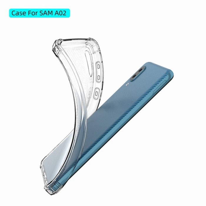 H8 Anti Crack Samsung Galaxy A02 M02 Soft Case Anti Crack Case Cover Silikon - Clear