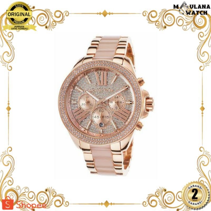 JAM TANGAN PRIA WANITA | RANTAI | KULIT | KARET | MURAH | WANITA MICHAEL KORS 6096 ORIGINAL