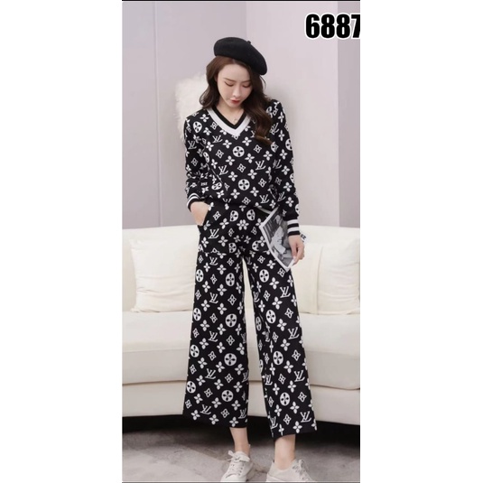 SET BAJU CELANA LV RAJUT IMPOR PREMIUM