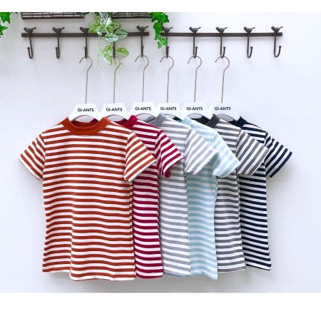 VS - GIANT BASIC HAYNECK STRIPE TUMBLR TSHIRT BAJU KAOS WANITA TERMURAH