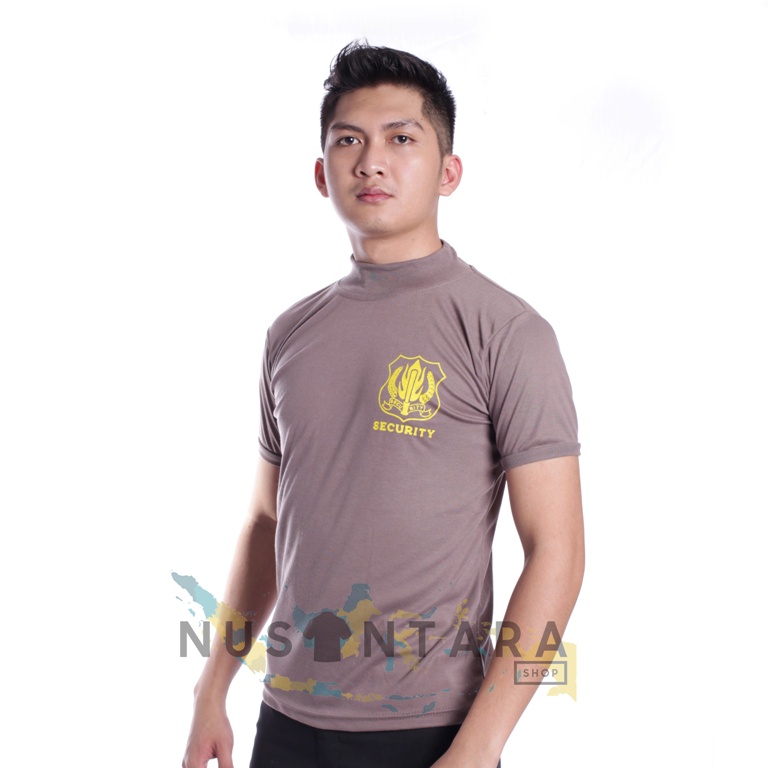 Kaos Satpam Terbaru Warna Cream Kaos Security Terbaru Cream Kerah Tinggi Kaos Dalam Satpam Kaos Satpam Cream Kaos Satpam Terbaru