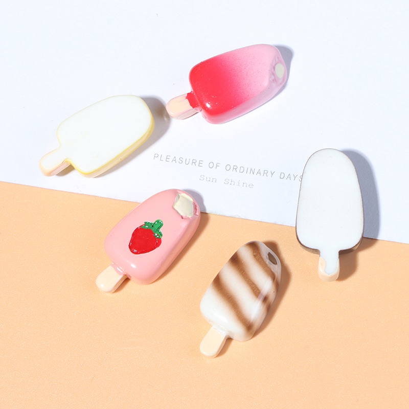 5pcs Miniatur Es Krim Popsicle Skala 1: 12 Untuk Rumah Boneka 1: 6