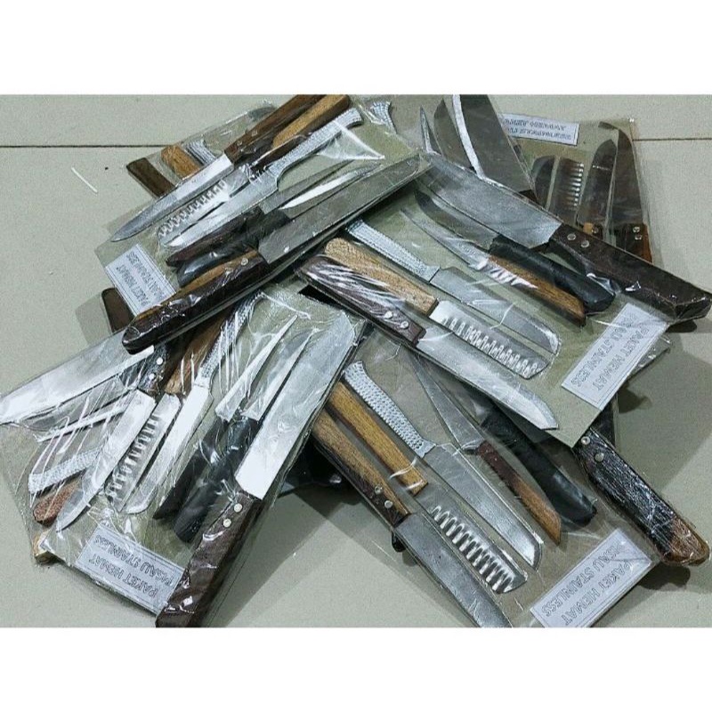 SET PISAU DAPUR STAINLESS LENGKAP MURAH DAN BERKUALITAS