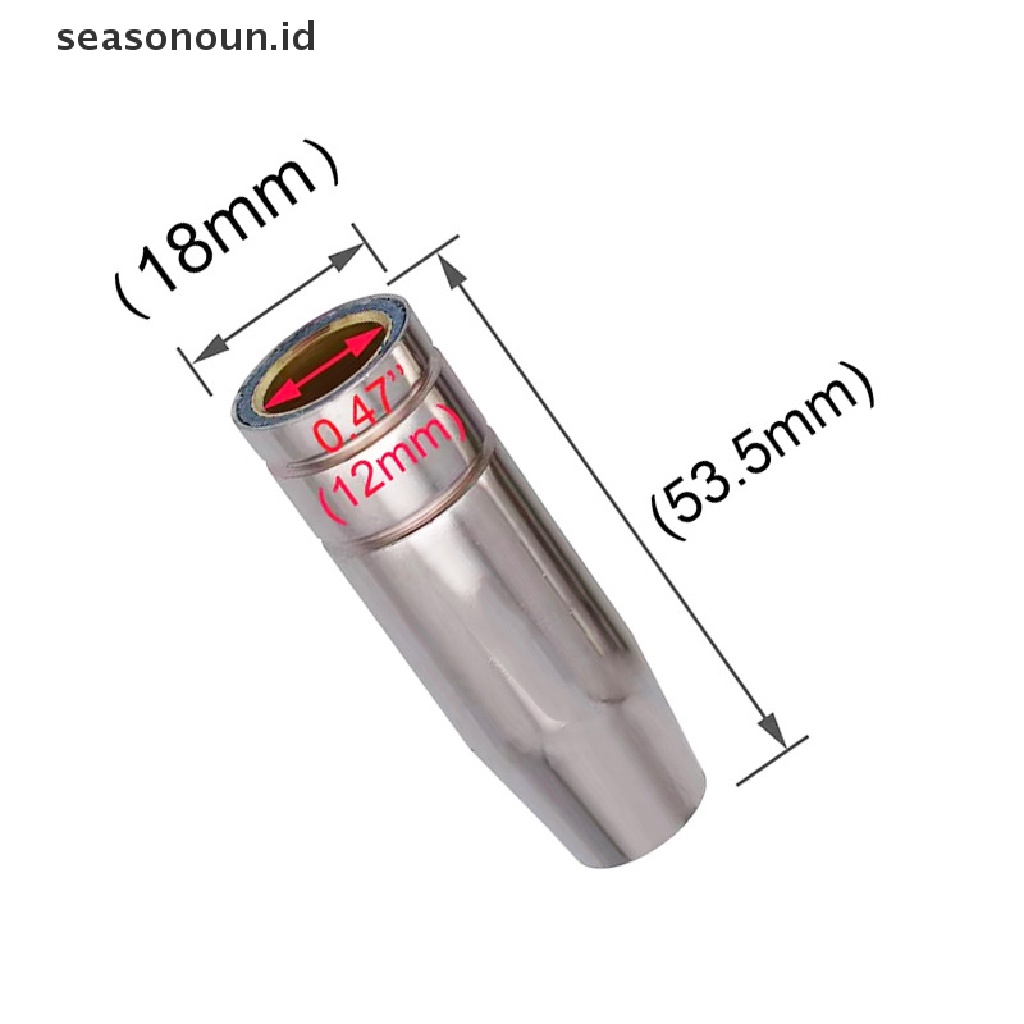 5pcs Cup Pelindung Nozzle Gas Gaya Euro MIG Weld Gun Tip Untuk MB-14AK / 15AK