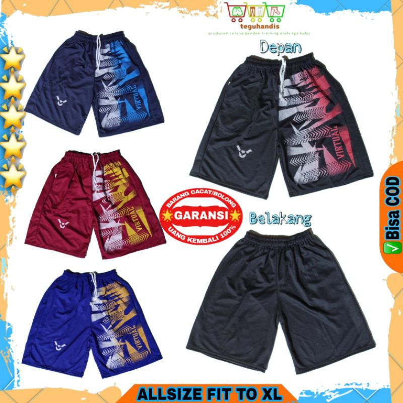Celana Pendek Kolor Olahraga Pria Wanita Unisex Training Bola Futsal Fitnes Basket Volly Badminton V