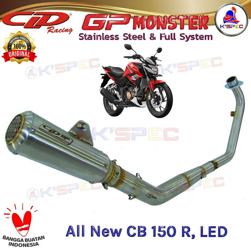 Knalpot CLD Racing type GP MONSTER seri ALL NEW CB 150 R LED Fullsystem