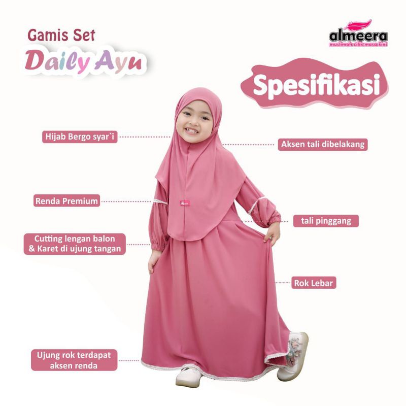 Gamis Anak Set Daily Ayu By Almeera