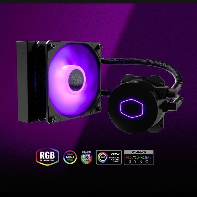 Fan Processor Cooler Master MasterLiquid ML120L V2 RGB - AIO Liquid CPU Cooler