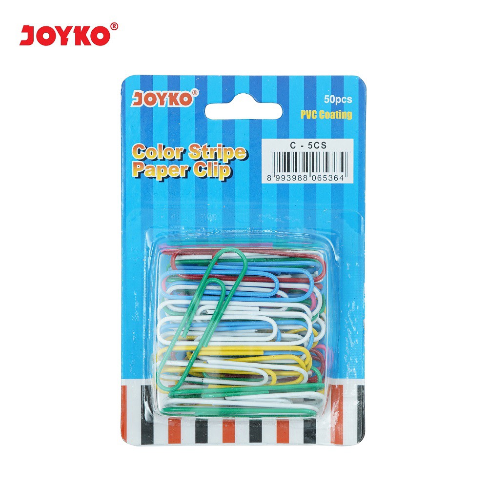 

Joyko Paper Clip C-5CS (Jumbo, Color) - ( 1 Set - 50 Pcs )