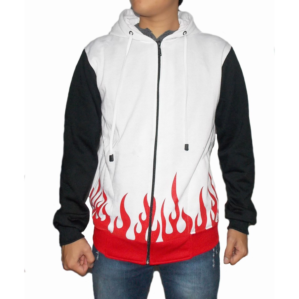 Jaket Yondaime Hokage Putih - Jaket Naruto Yondaime Hokage Putih - Sweater Hoodie Pria - Jaket Anak